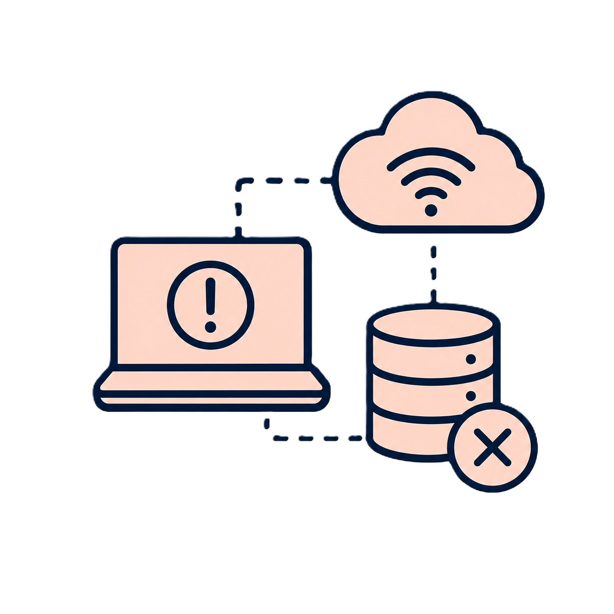 Tax software connectivity outage icon